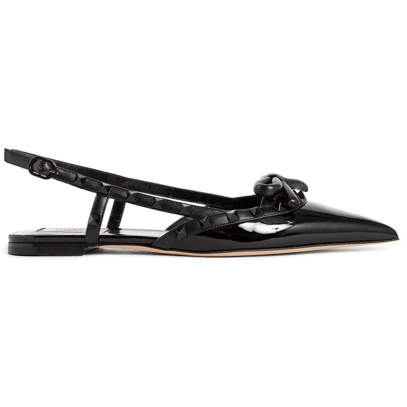 Rockstud Bow T.05 Ballerina Nero