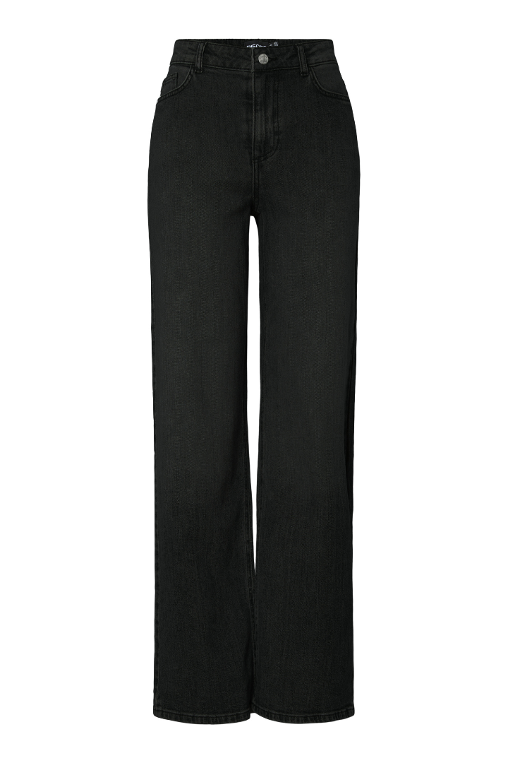 Silk Midwaist Wide Jeans