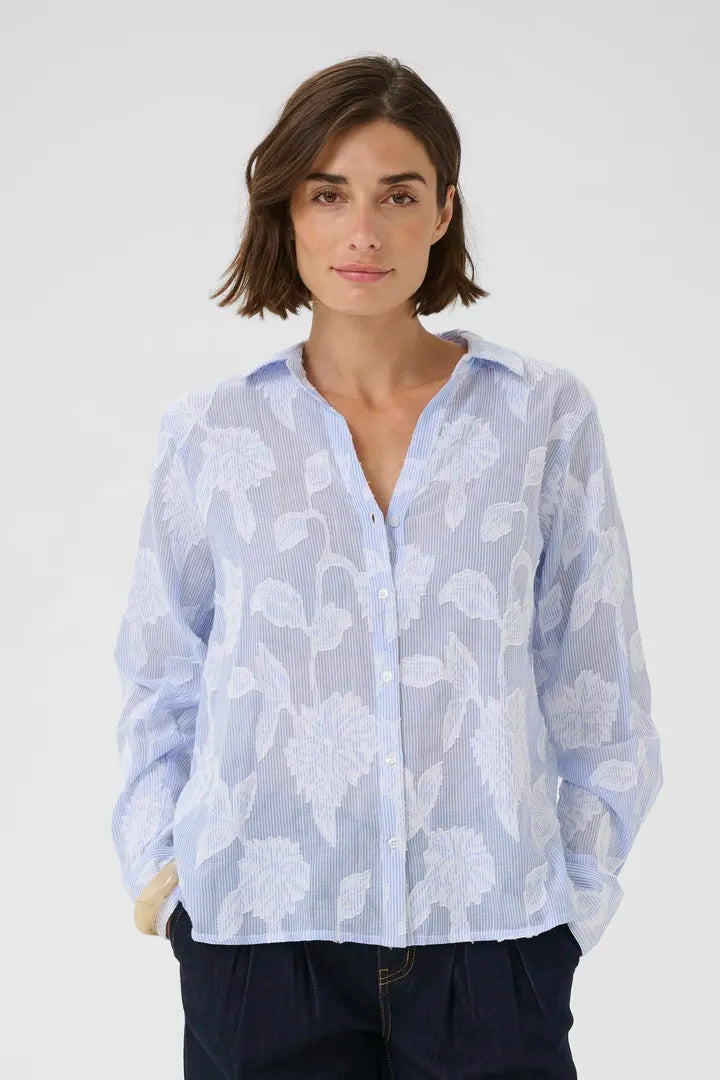 CUZanday Shirt - Blue/White Stripe
