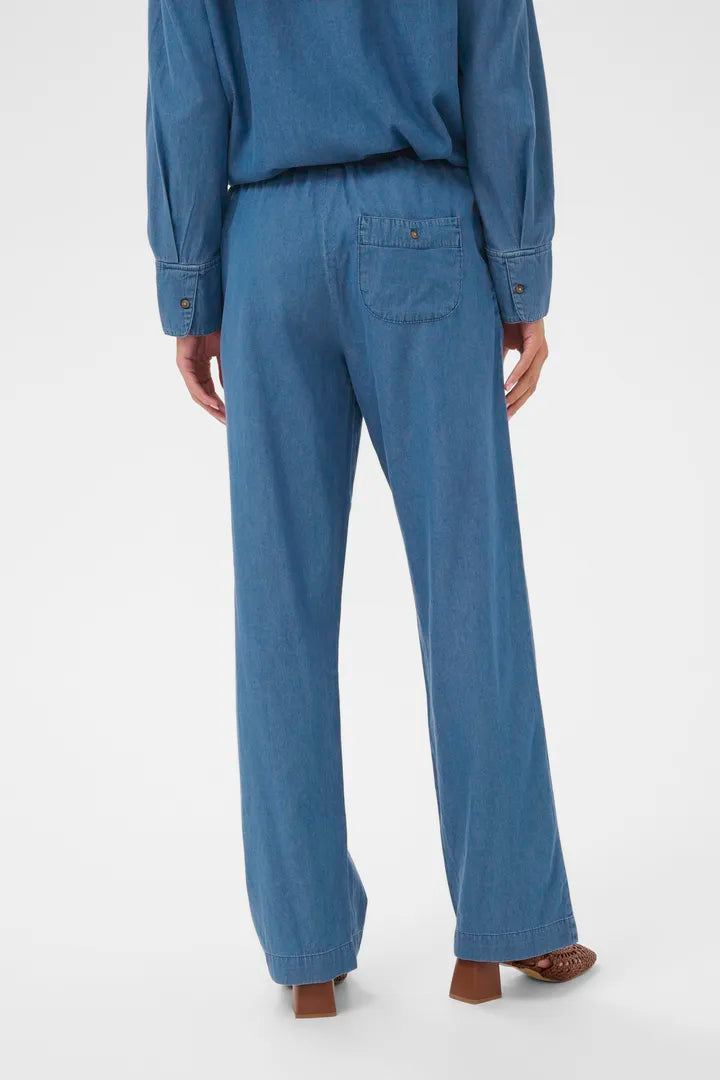 OjettaSZ Trousers - Medium Blue Denim
