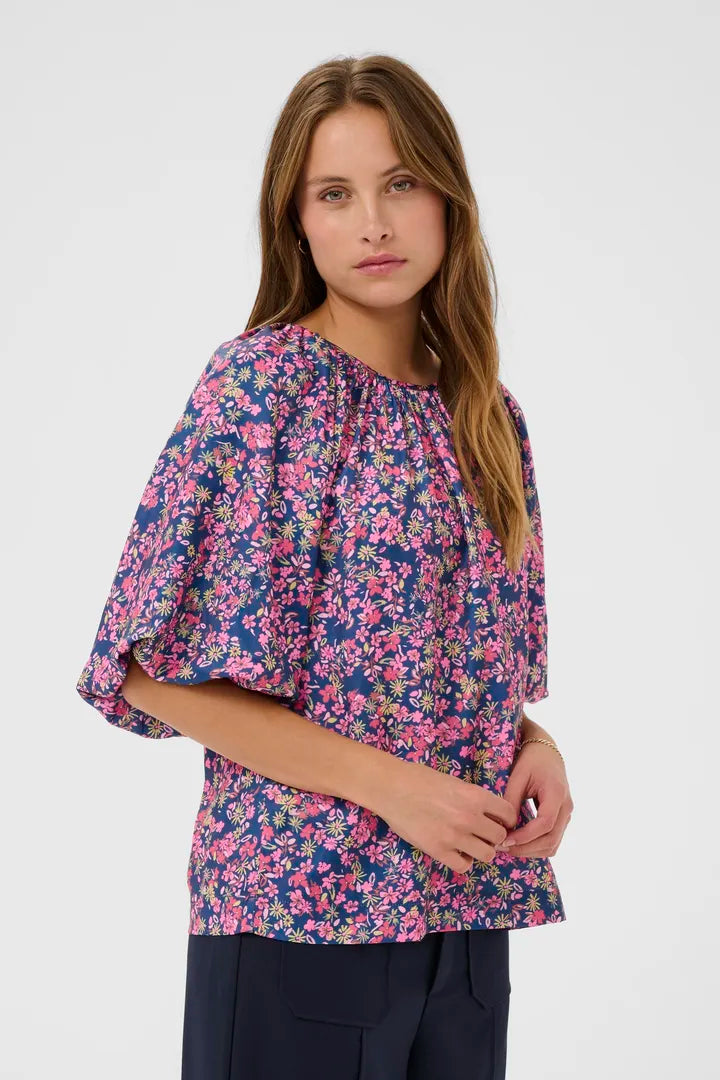 OnneliSZ Blouse - Navy Peony Blooms