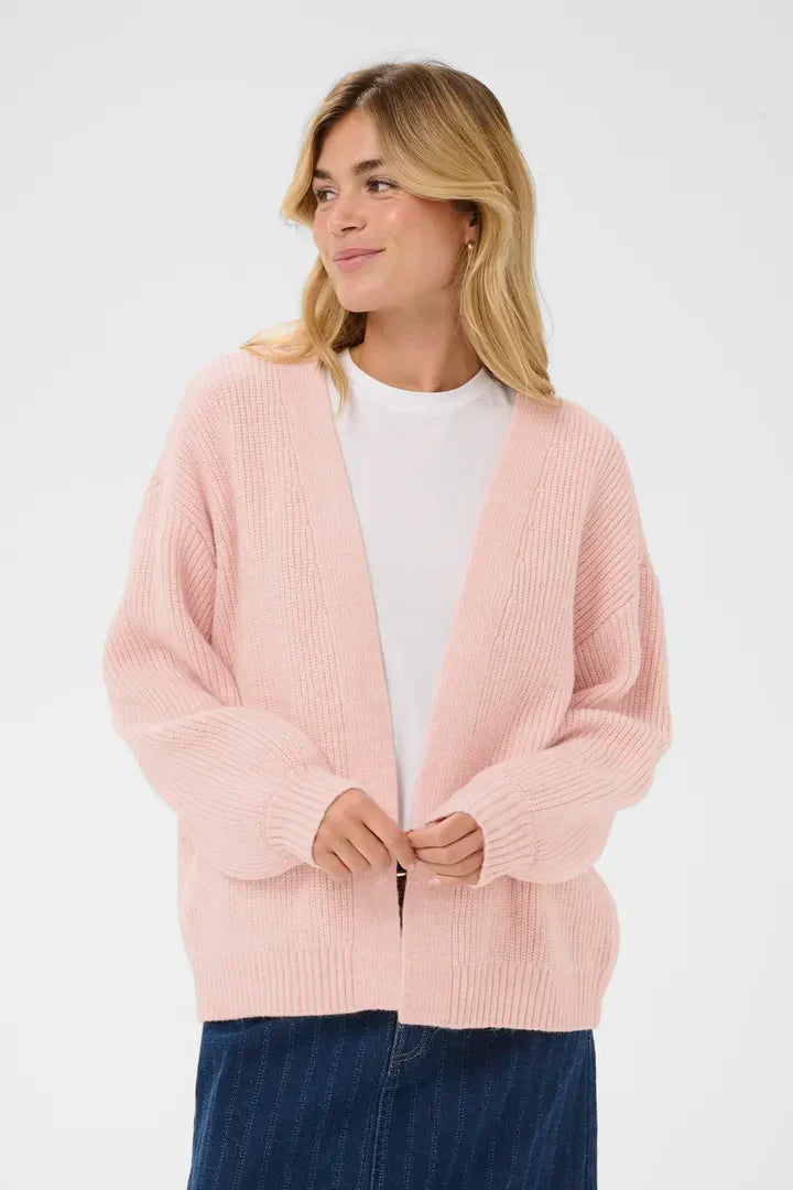 OttolineSZ Open Cardigan - Pearl Blush Melange