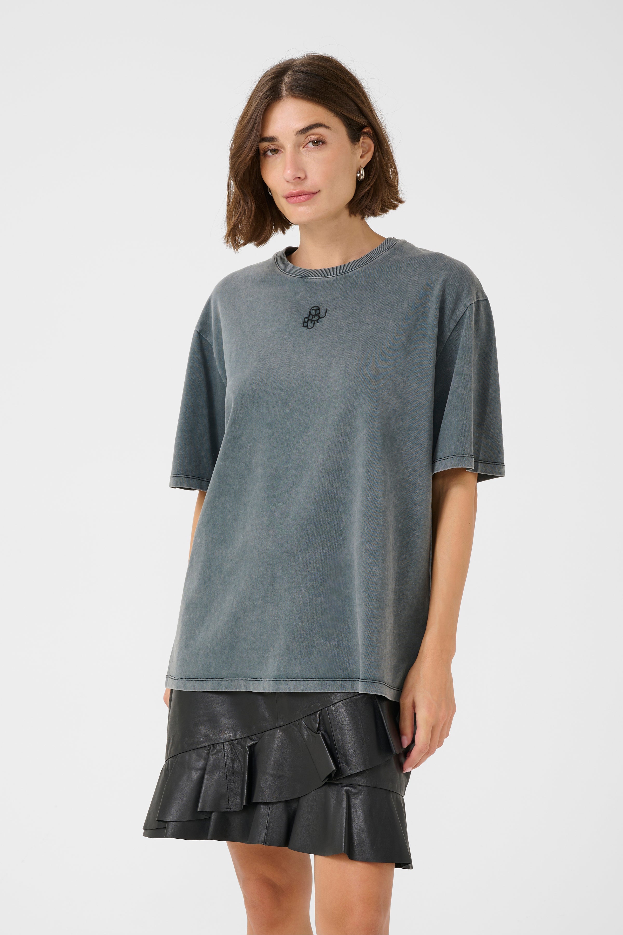 CUalfie Oversized Tee - Grey Wash