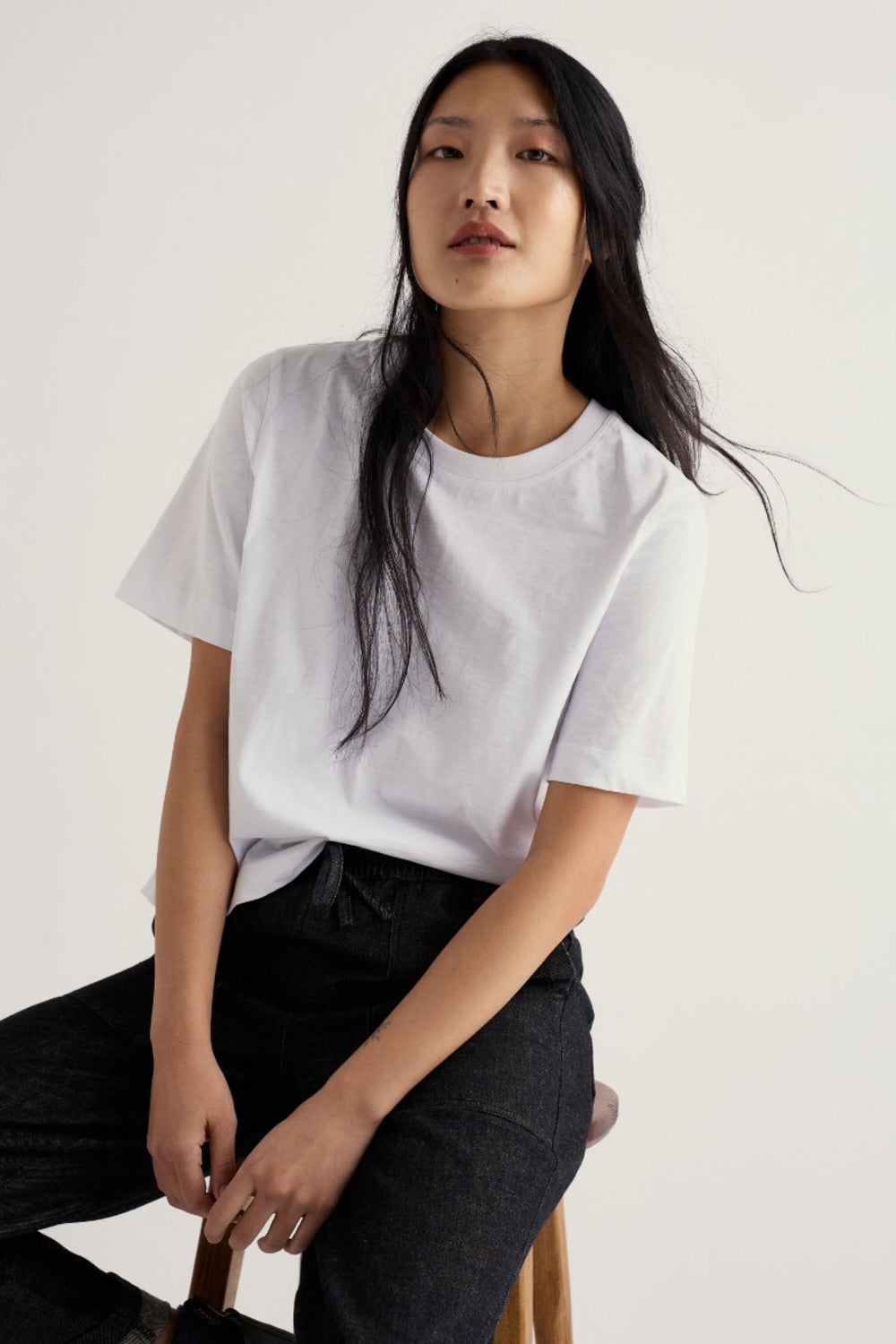 Copseland Org Cotton T-Shirt - Salt