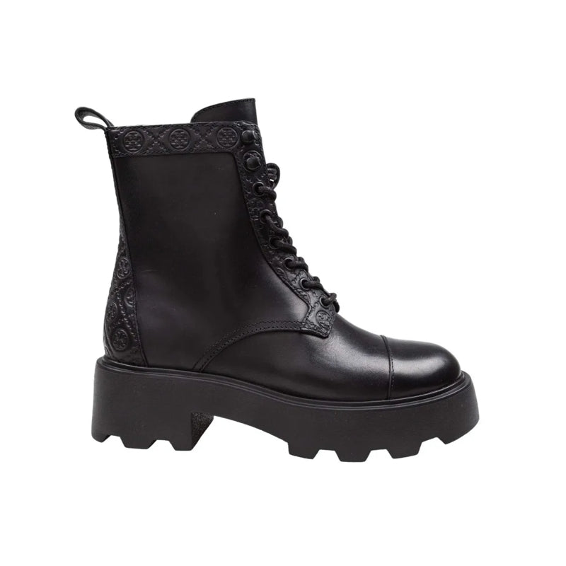 T Monogram Lug Ankle Boot 65Mm Perfect Black