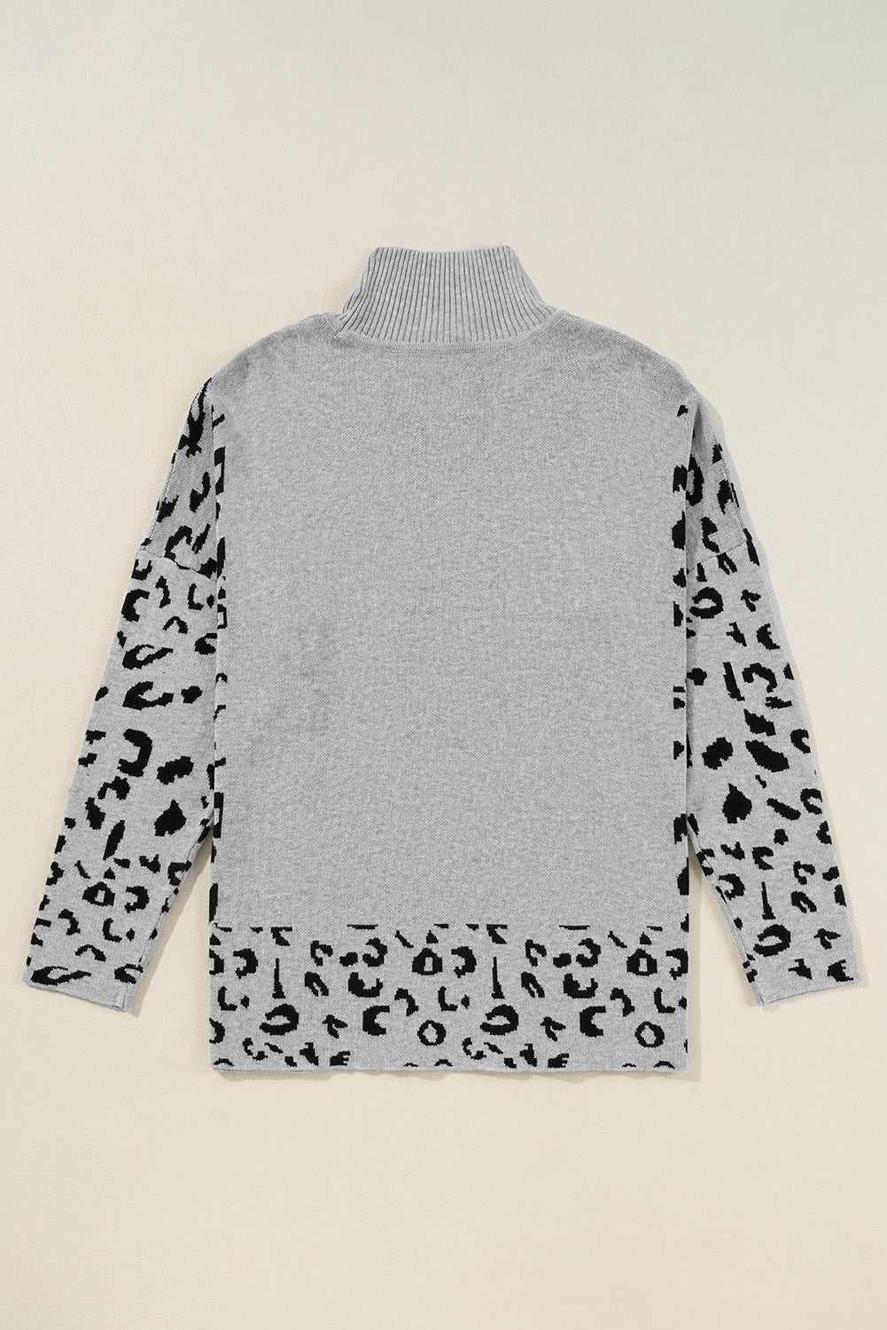 Leopard High Neck Oversized Sweater