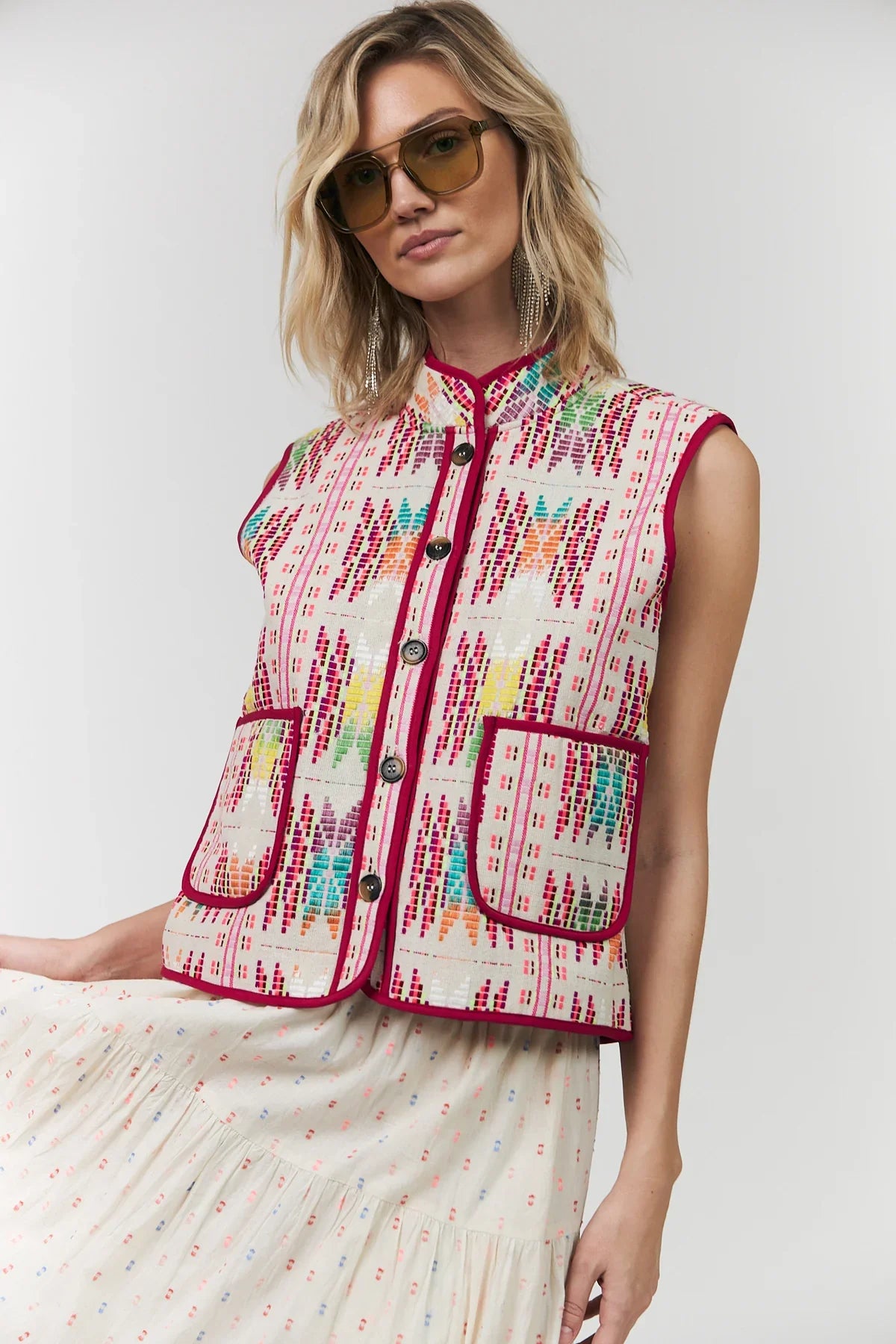 CairoLL Quilted Vest - Pink