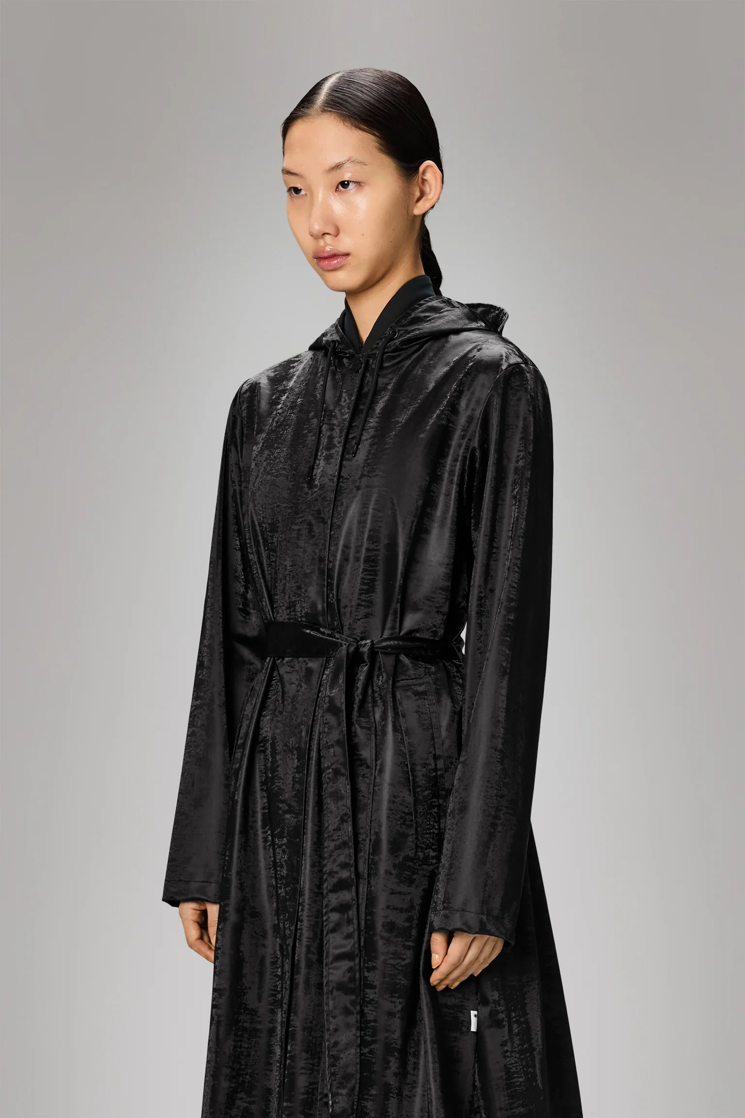 Rains A-Line Longer Jacket - 131 Coal