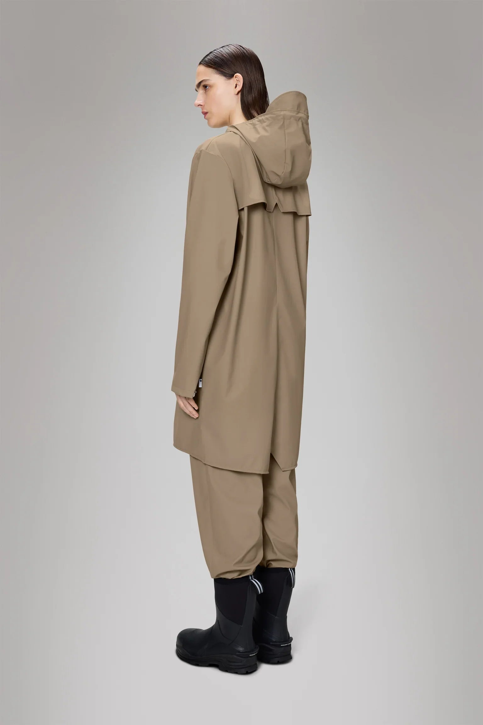 Rains Long Rain W3 Jacket - 133 Beige