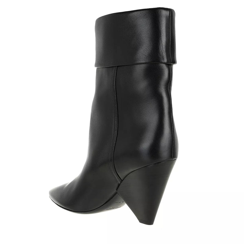 Niki Monogram Booties Smooth Leather Black