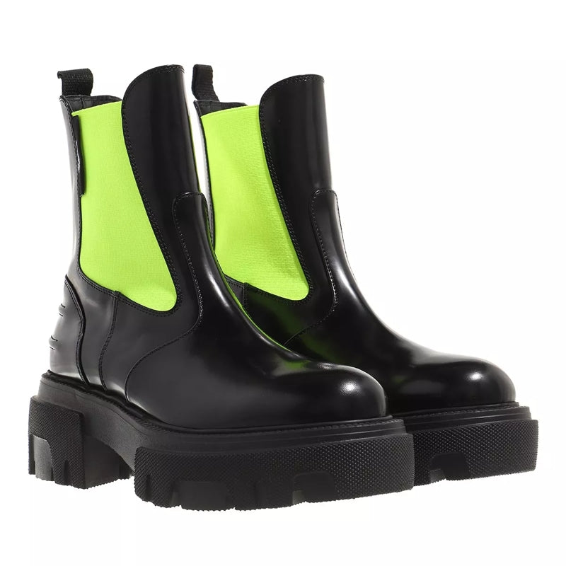 Stivale Donna Boot Black Fluo Yellow
