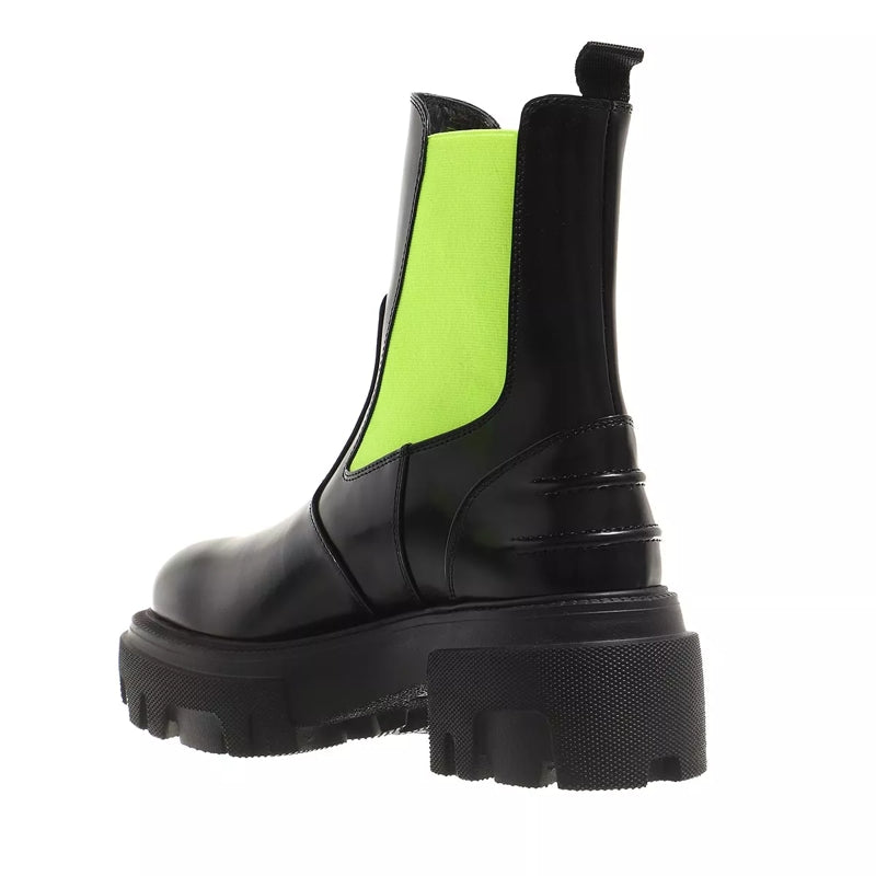 Stivale Donna Boot Black Fluo Yellow