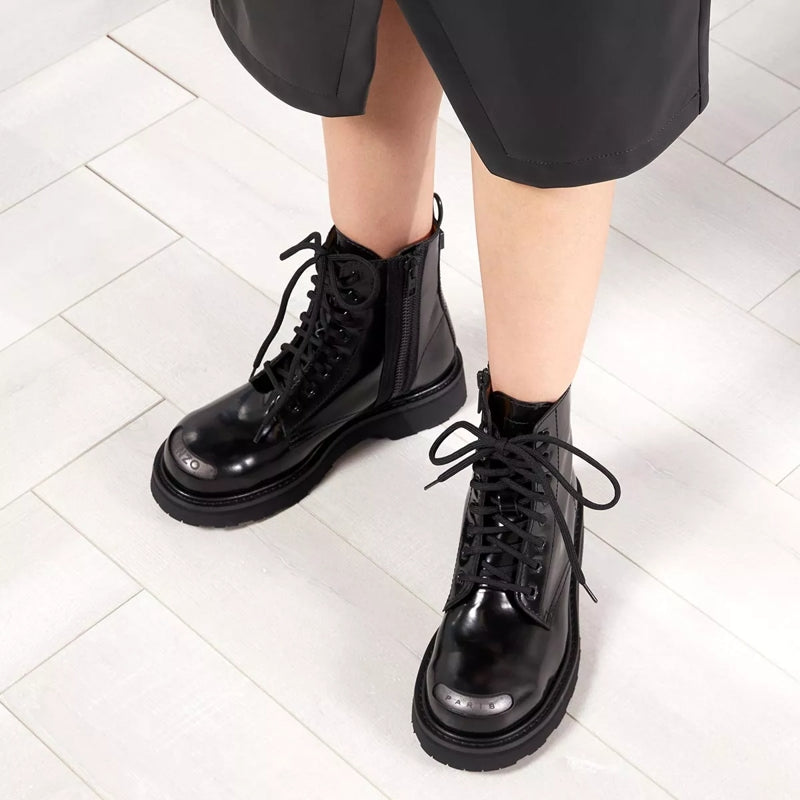 Kenzosmile Lace-Up Boots Black