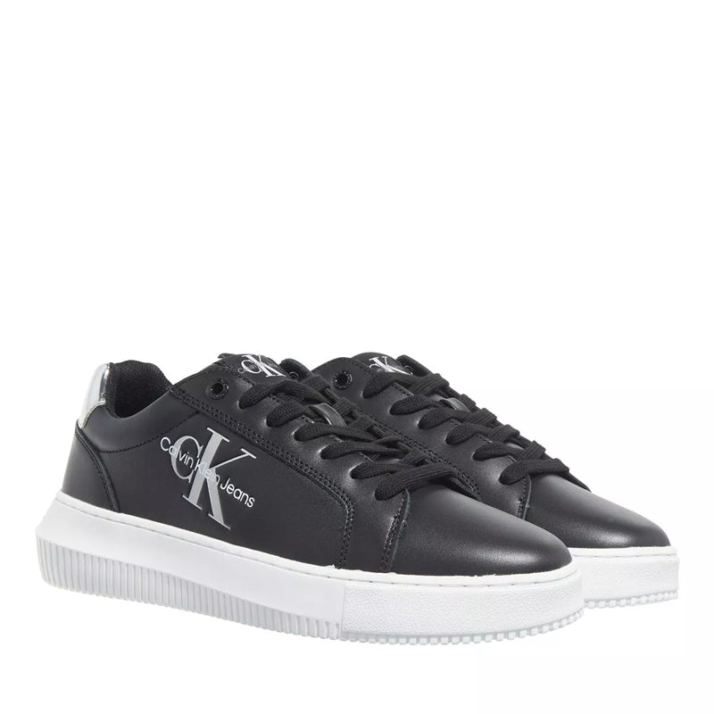 Chunky Cupsole Mono Lth Wn Black Silver