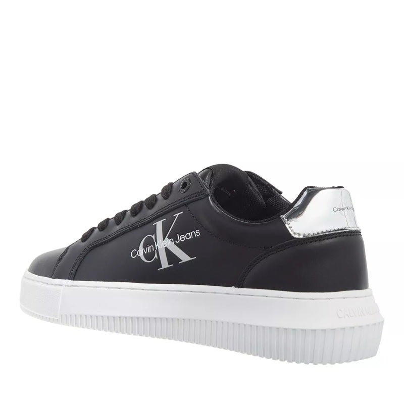 Chunky Cupsole Mono Lth Wn Black Silver