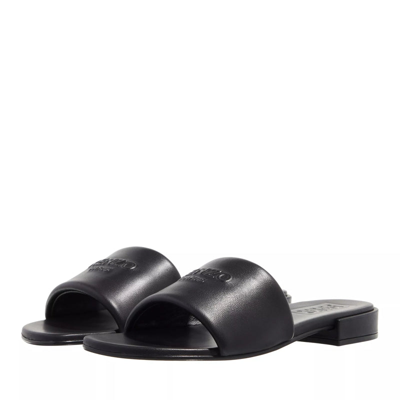 Oki Flat Mules Black