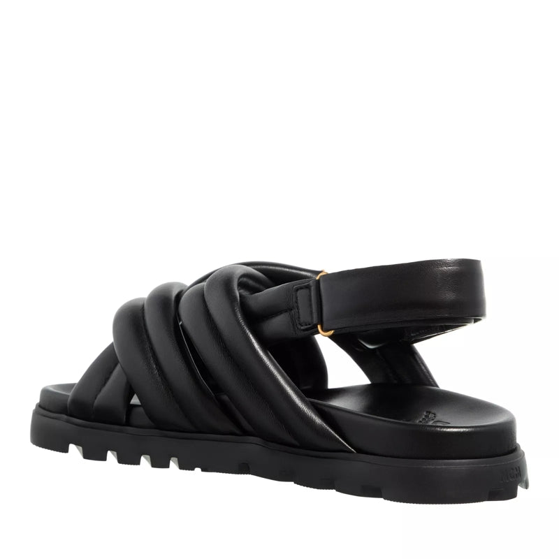 U Mcm Col Lthr Flat  Bk
                        Sandals