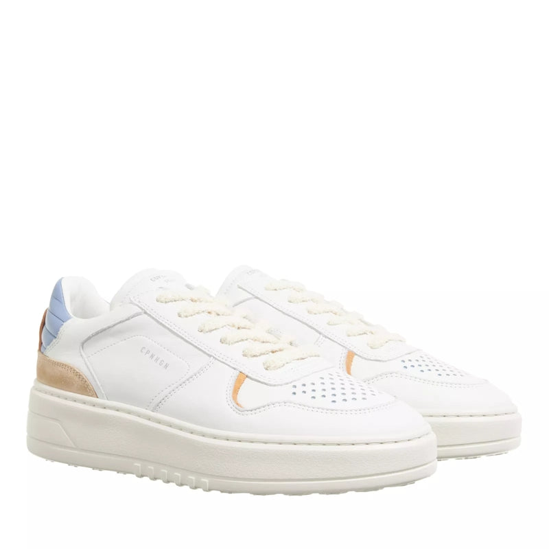 CPH76 Leather Mix White/Light Blue