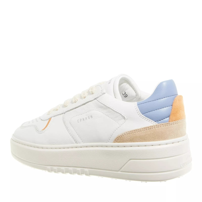CPH76 Leather Mix White/Light Blue