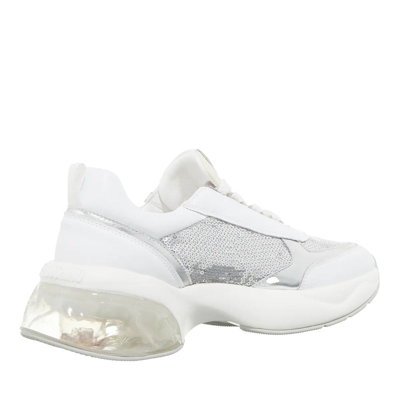 Crystal Love Sneakers Donna Argento+Bianco+Argento+Bianco