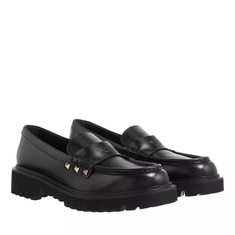 Rockstud Mocassins Black