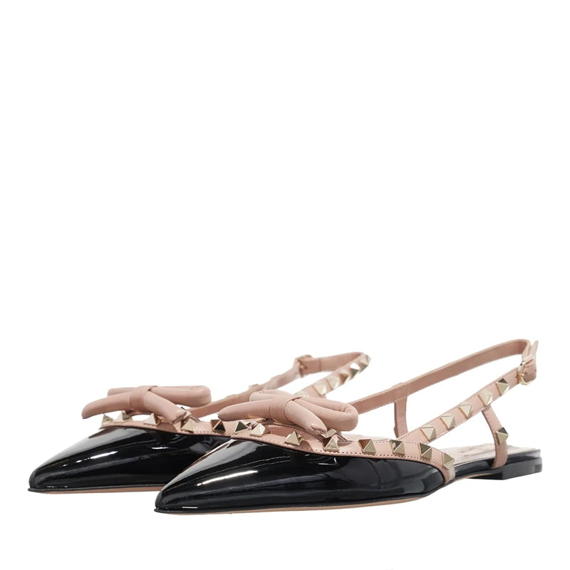 Rockstud Bow T.05 Ballerina Nero Rose