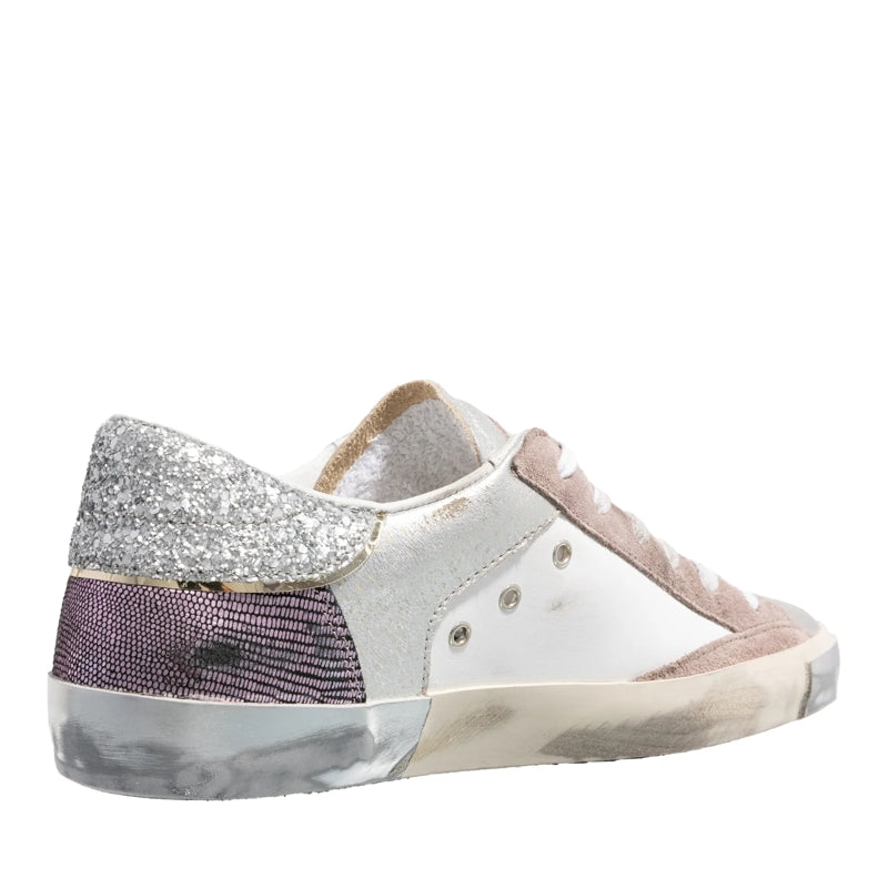 Prsx Low Woman Veau Python Mix_Blanc Violet