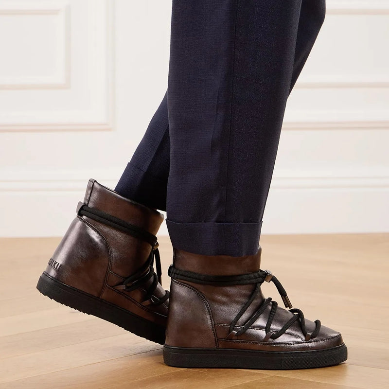 Full Leather Metallic Black