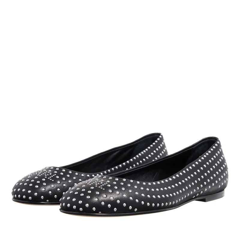 Karo Microstudf Pump Black PU w/Silver