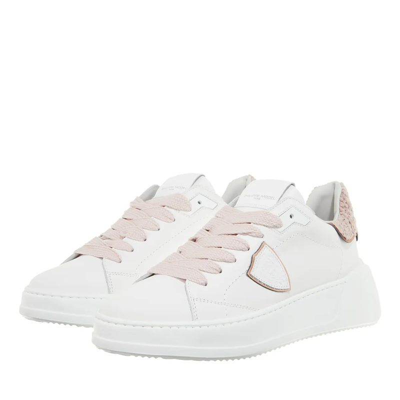 Tres Temple Low Woman Veau Chenille_Blanc Rose
