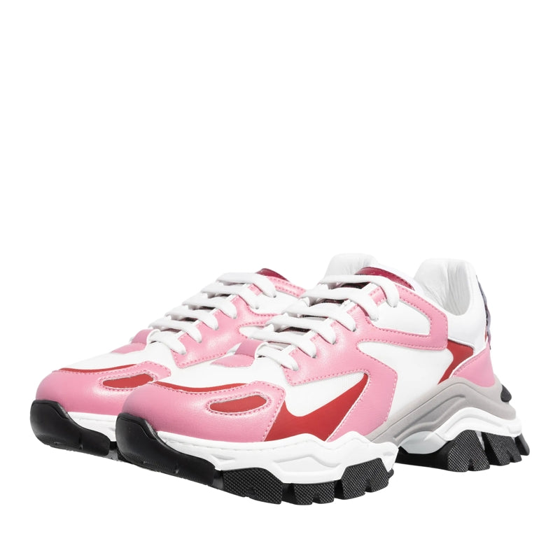Race Sneaker Bianco/Rosa/Amarena