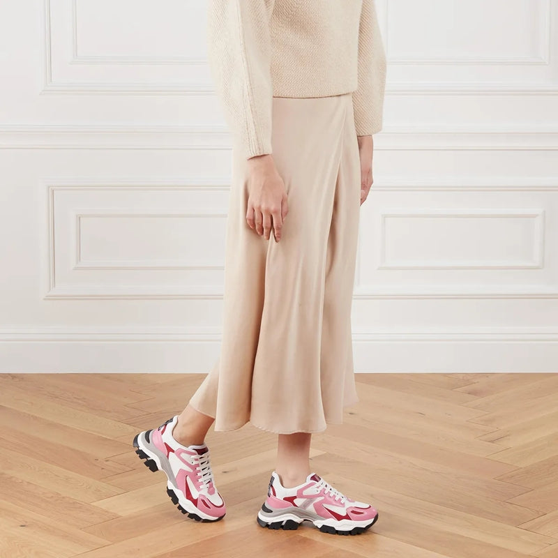 Race Sneaker Bianco/Rosa/Amarena