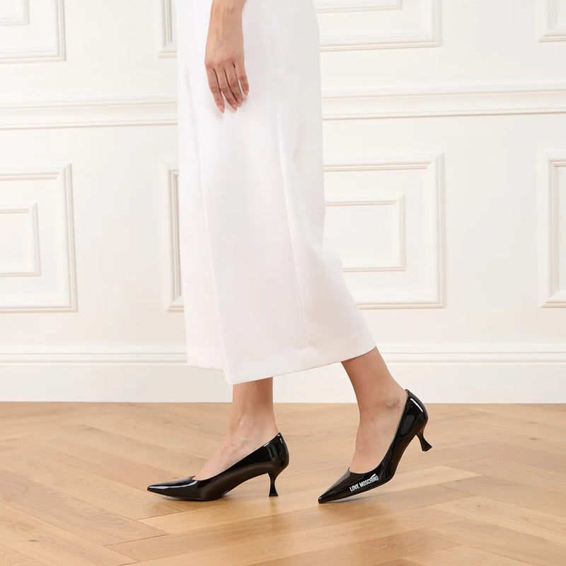 Rubber Logo Scarpa Donna Nero