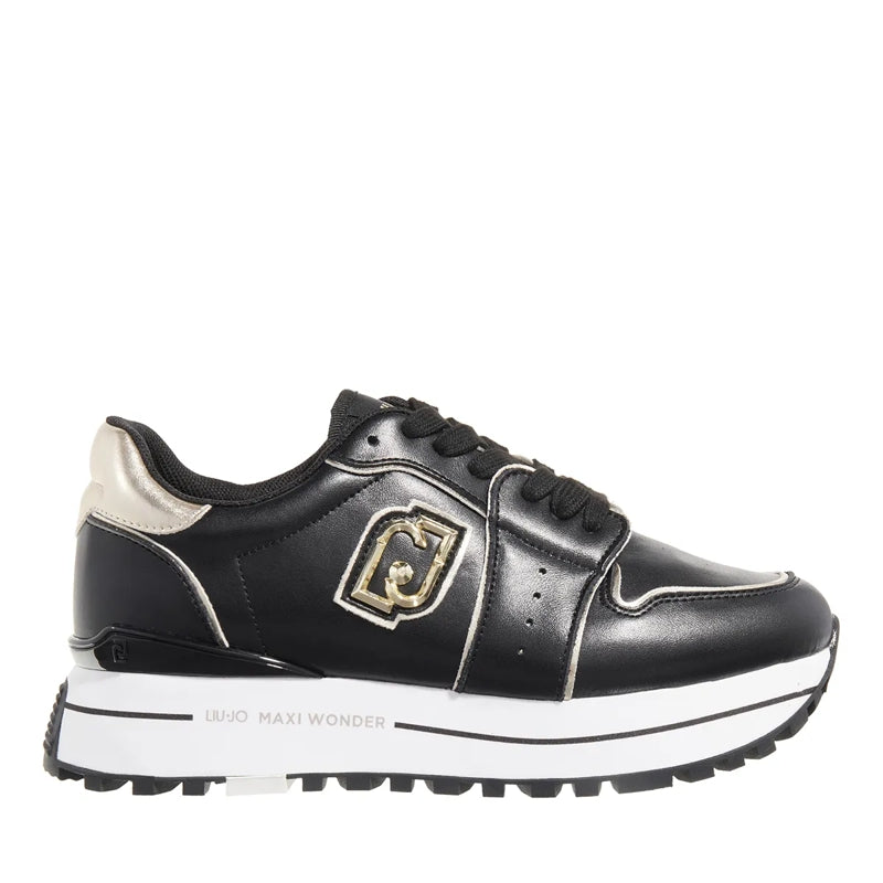 Liu Jo Maxi Wonder 73 Calf Leather/Laminat Black/Light Gold