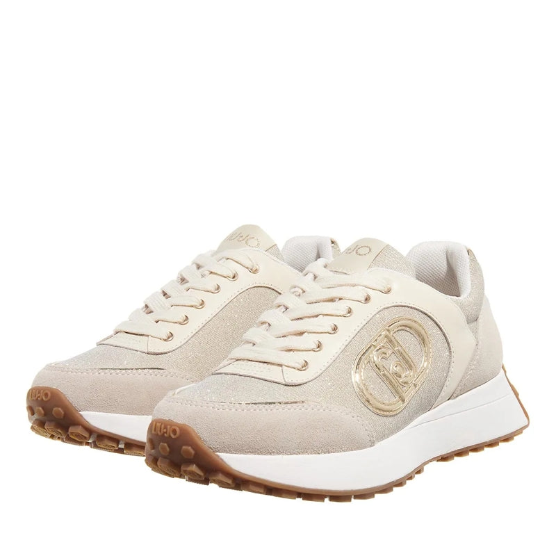 Lolo 17 Cow Suede/Lurex Mesh Sand