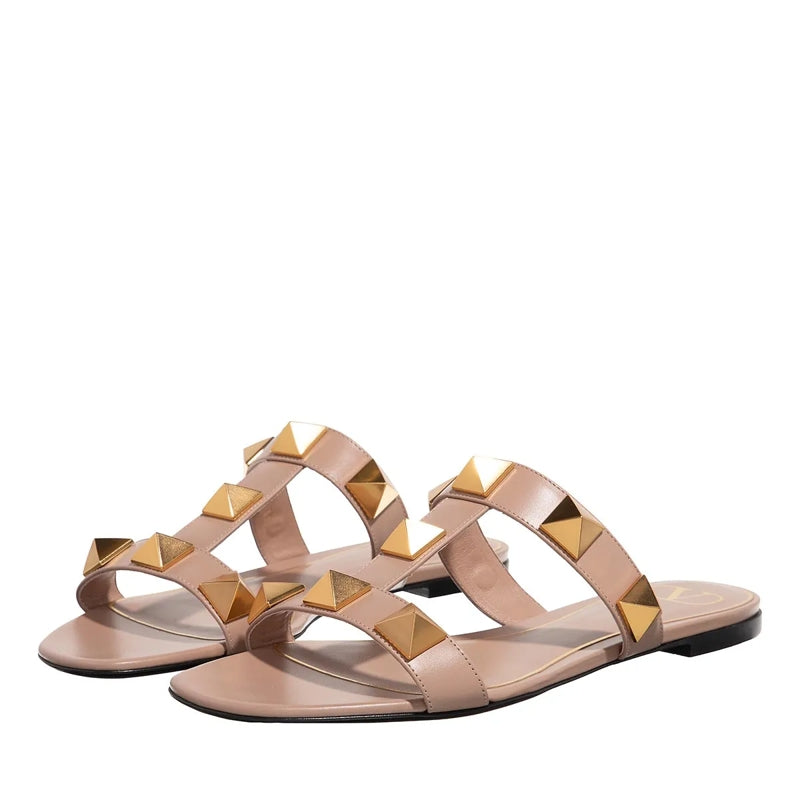 Roman Stud Slide  Biscotto
                        Sandals