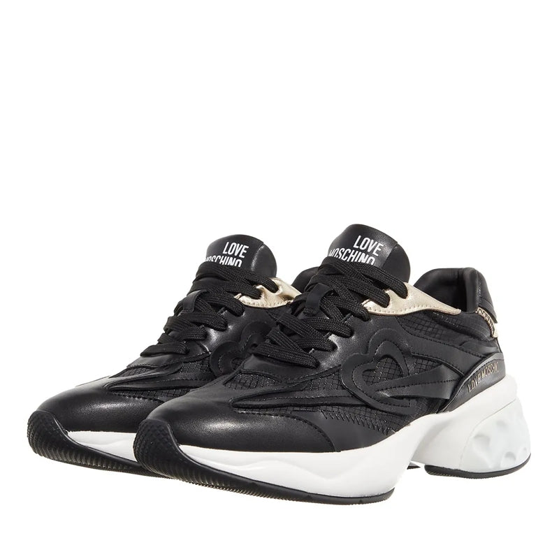 Sneakers Donna Nero+Nero+Platino