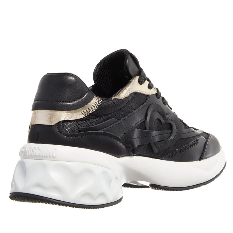 Sneakers Donna Nero+Nero+Platino