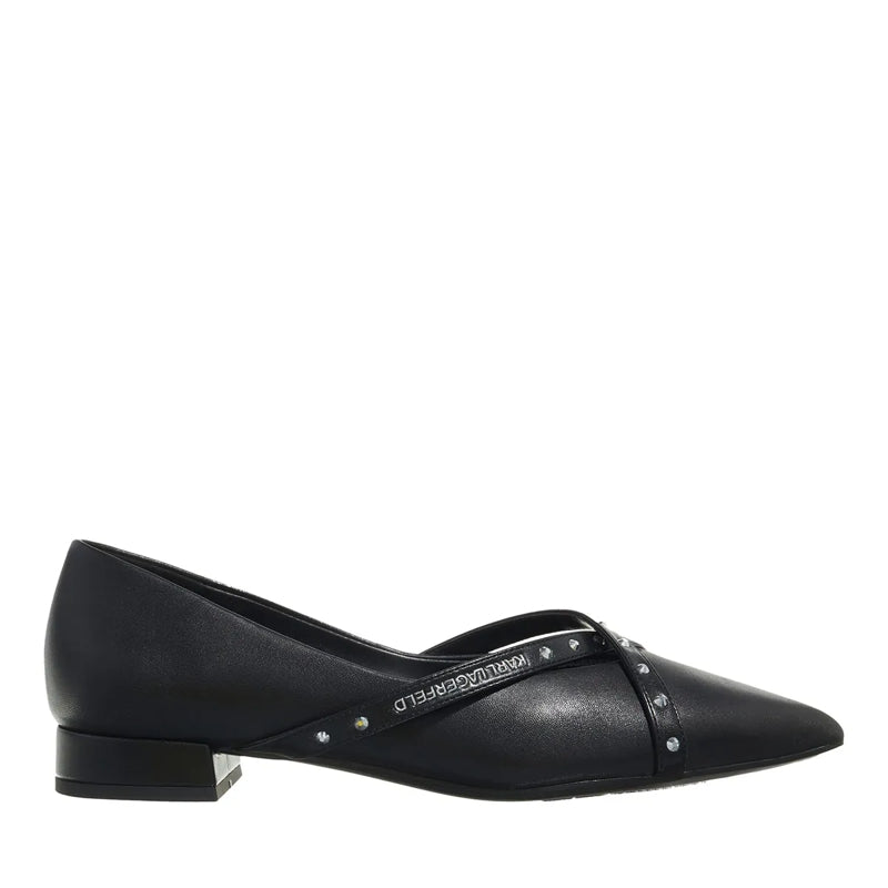 Kerrie Krosstrap Studs Black Lthr