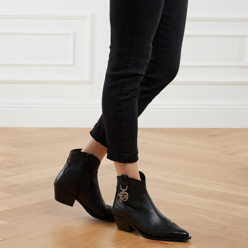 Kansas Nft Zip Boot Black Lthr