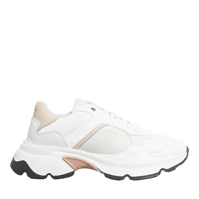 Ross Jaden  White Leather Taupe