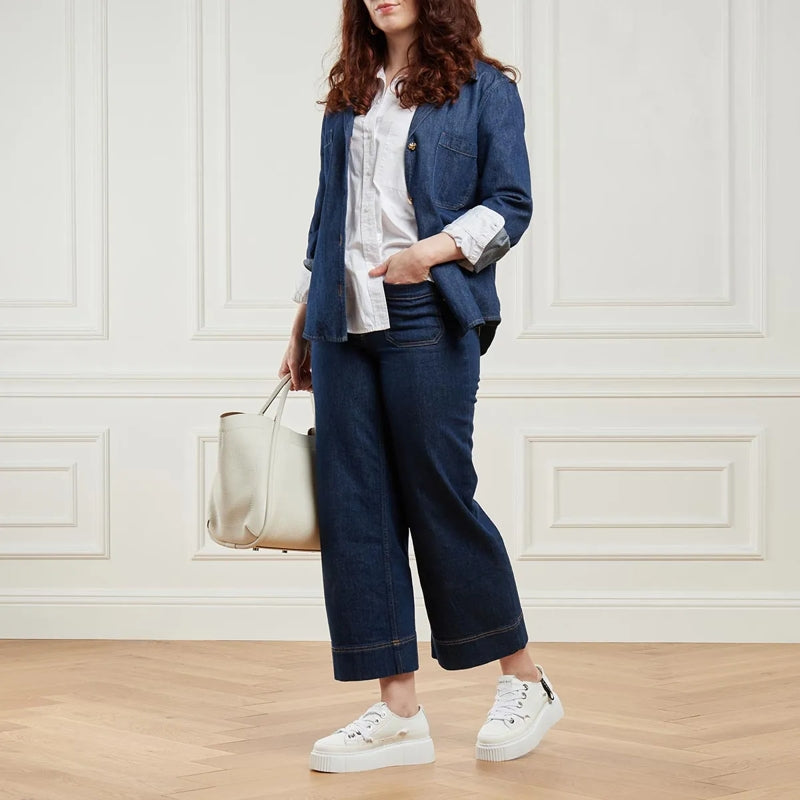 LEATHER MATILDA LOW White