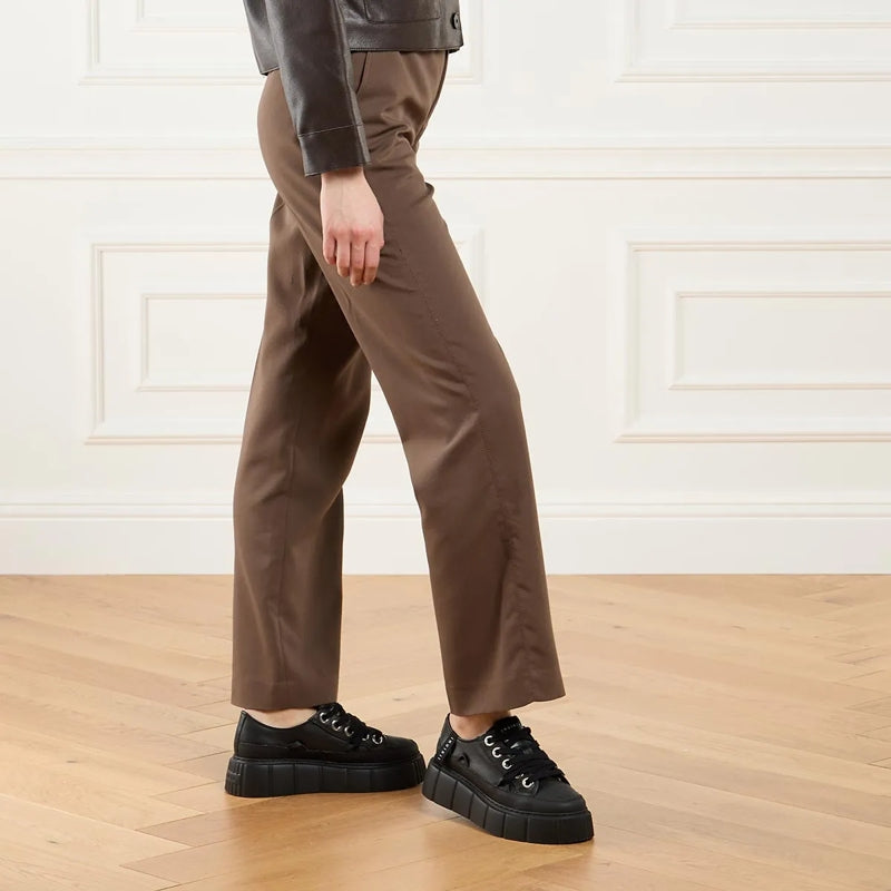 LEATHER MATILDA LOW Black