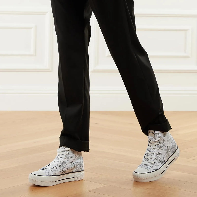 Kampus Max  Jorge Parra Print Hi White Canvas