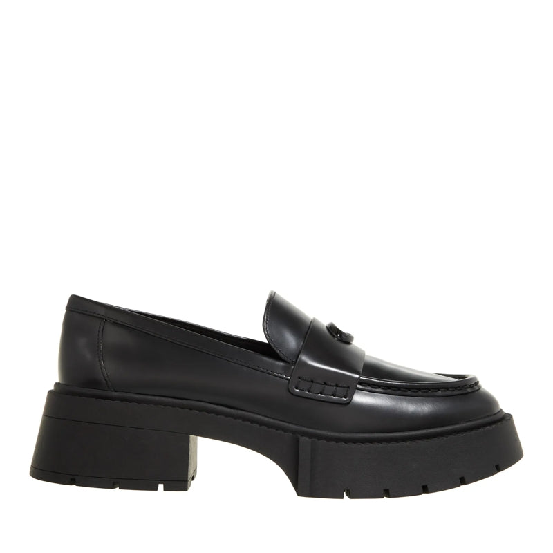 Leah Platform Leather Black