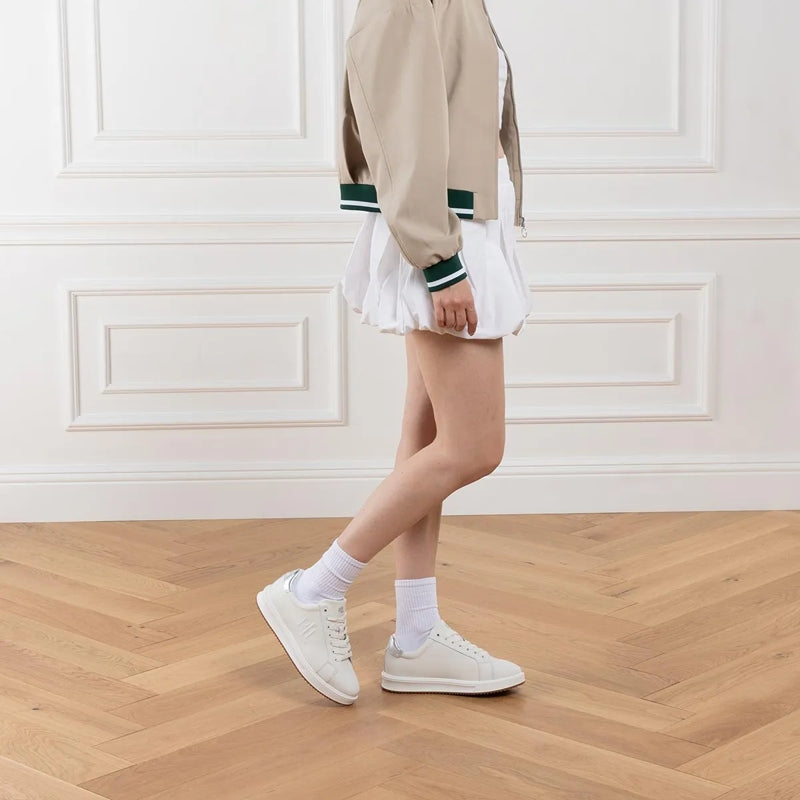 Ainsley-Sneakers-Low Top Lace Snow White/Polished Silver