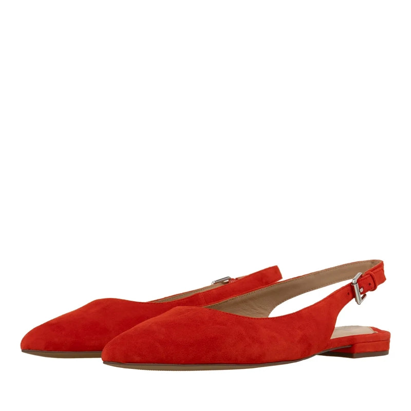 Londyn Slbck-Flats-Slingback Bright Vermilion