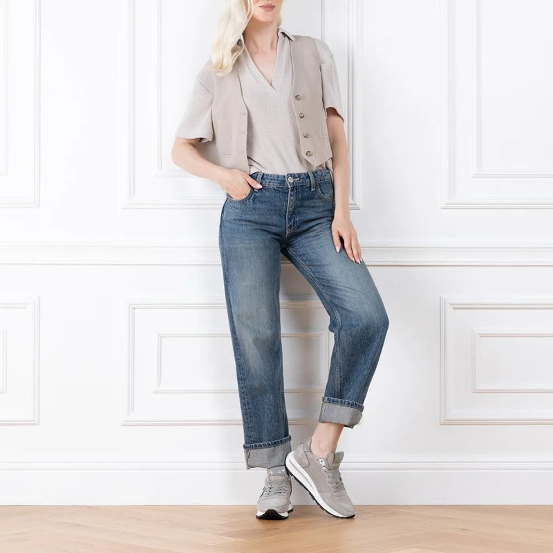 Tropez Haute Low Woman Daim_Gris