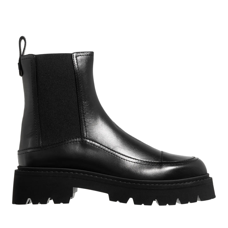 Stivaletto Vitello+Elastico Nero+Nero