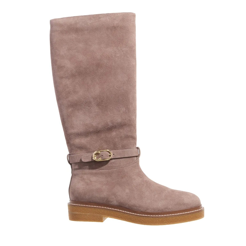 C-Saddle Suede Warm Taupe